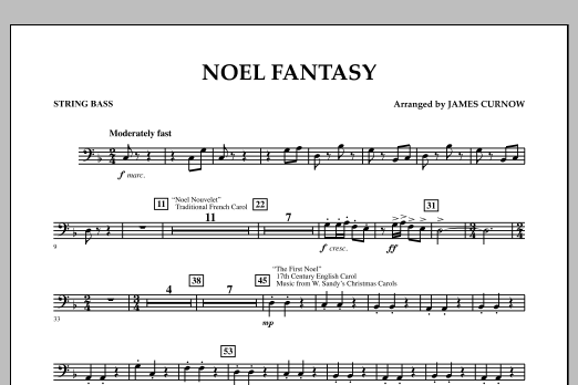 Noel Fantasy - Bass (Concert Band) von James Curnow