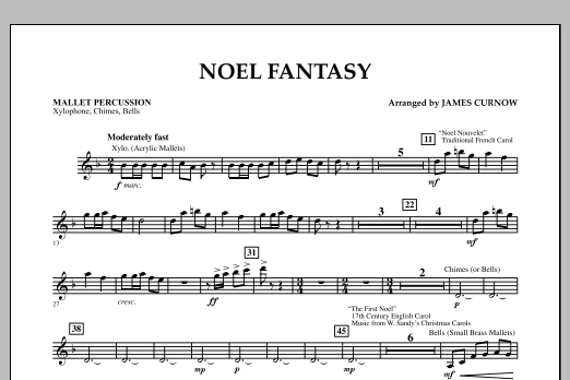 Noel Fantasy - Mallet Percussion (Concert Band) von James Curnow