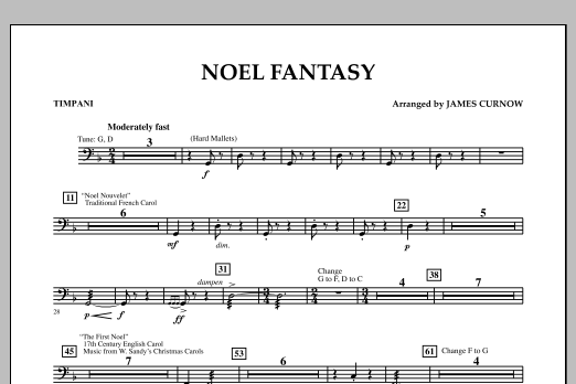 Noel Fantasy - Timpani (Concert Band) von James Curnow