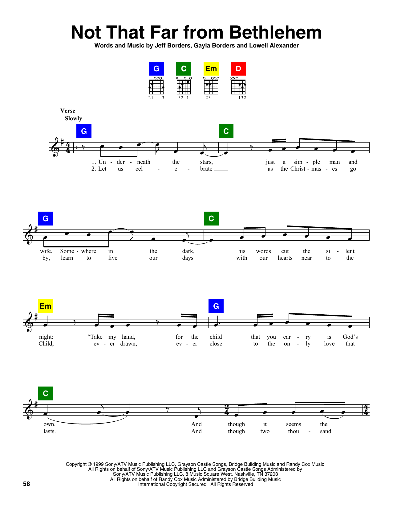 Not That Far From Bethlehem (ChordBuddy) von Point Of Grace