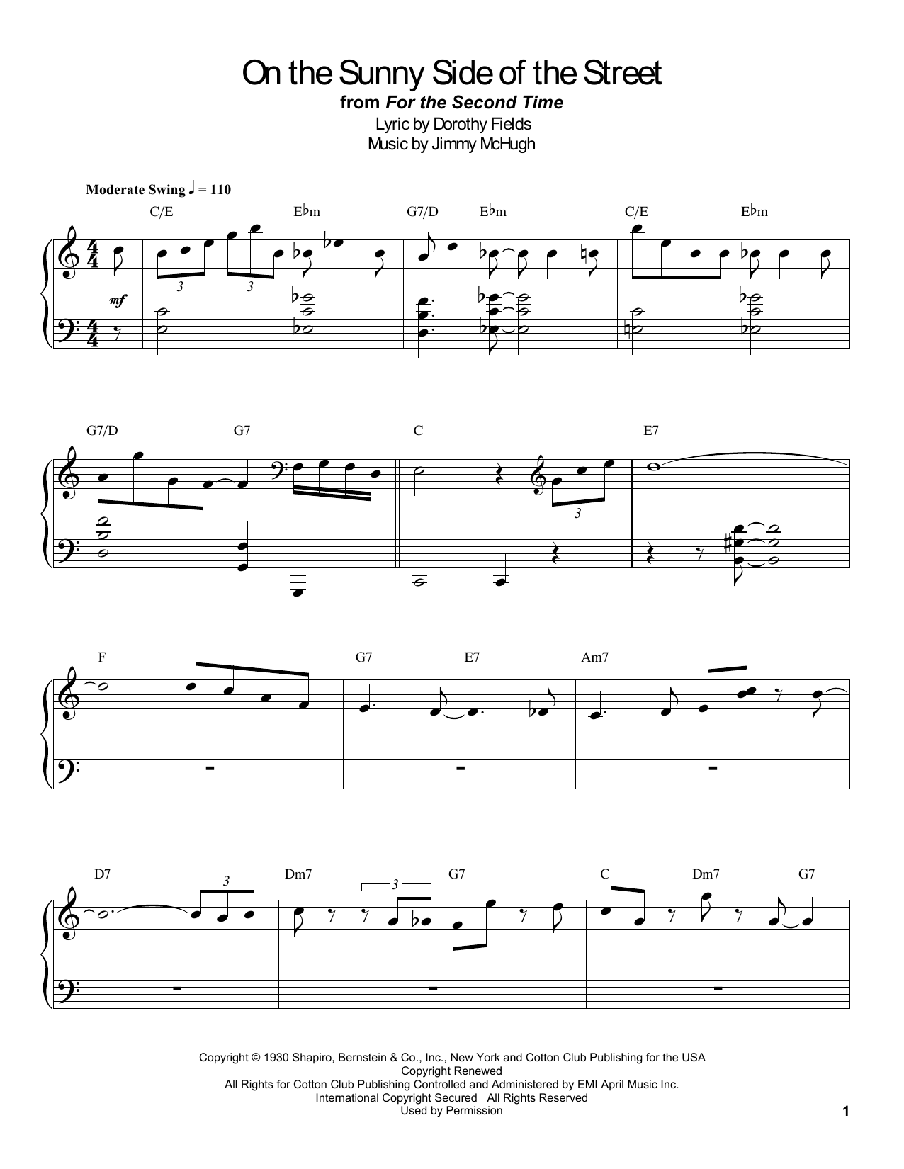 On The Sunny Side Of The Street (Piano Transcription) von Count Basie