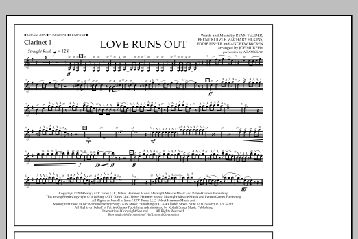 Love Runs Out - Clarinet 1 (Marching Band) von Jay Dawson