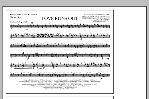 Love Runs Out - Tenor Sax (Marching Band) von Jay Dawson