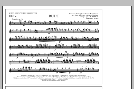 Rude - Flute 2 (Marching Band) von John Brennan