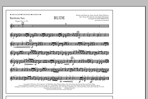 Rude - Baritone Sax (Marching Band) von John Brennan