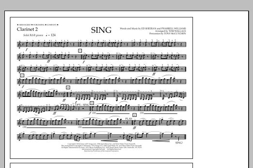 Sing - Clarinet 2 (Marching Band) von Tom Wallace