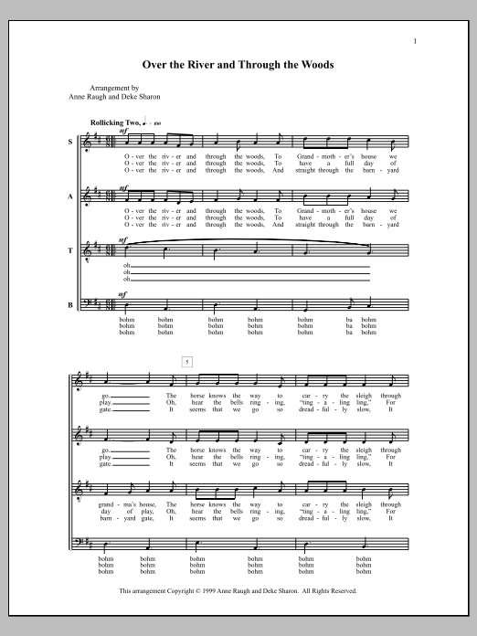Over the River and Through the Woods (SATB Choir) von Deke Sharon
