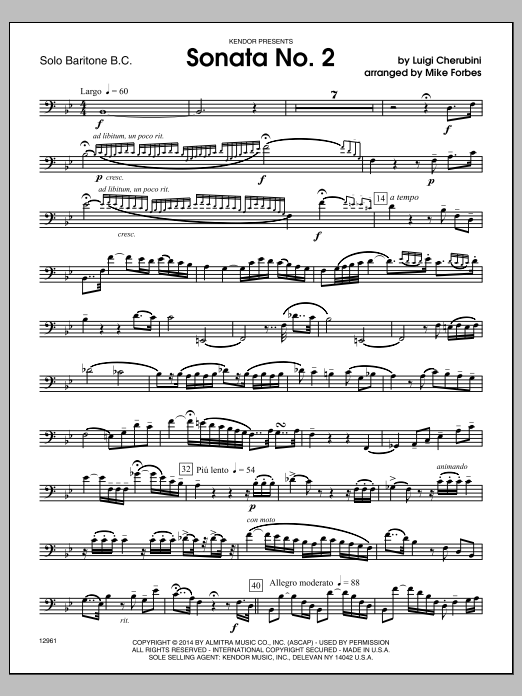 Sonata No. 2 - Solo Baritone B.C. (Brass Solo) von Michael Forbes