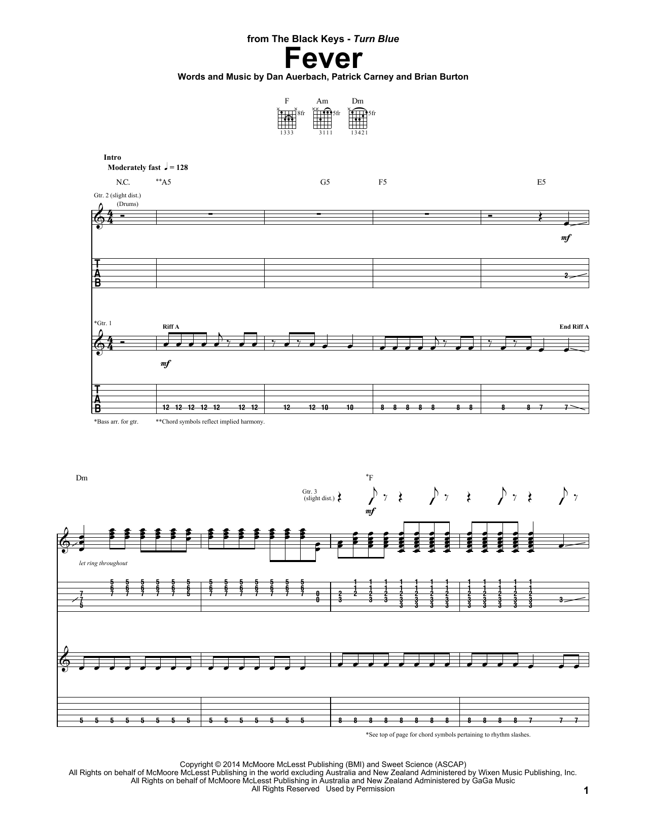 Fever (Guitar Tab) von The Black Keys