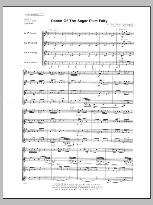 Dance Of The Sugar Plum Fairy - Conductor Score (Full Score) (Woodwind Ensemble) von Daniel Dorff
