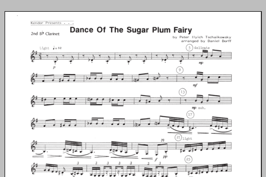 Dance Of The Sugar Plum Fairy - 2nd Bb Clarinet (Woodwind Ensemble) von Daniel Dorff