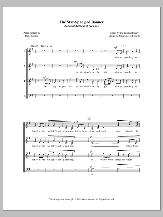 The Star-Spangled Banner (SATB Choir) von Deke Sharon