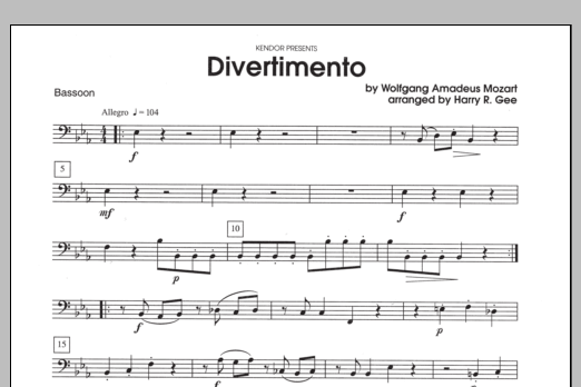 Divertimento - Bassoon (Woodwind Ensemble) von Harry Gee