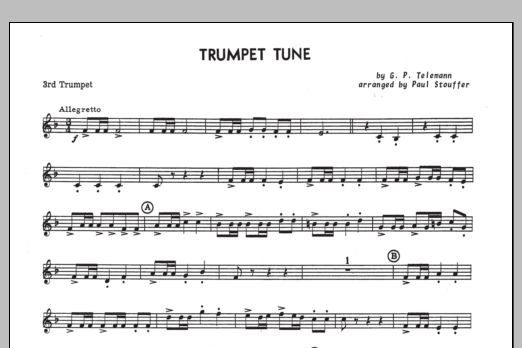 Trumpet Tune - 3rd Trumpet in Bb (Brass Ensemble) von Paul M. Stouffer