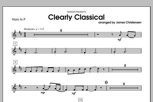 Clearly Classical - Horn in F (Woodwind Ensemble) von James Christensen