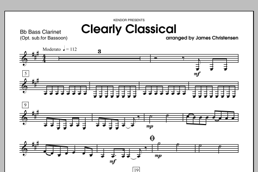 Clearly Classical - Bb Bass Clarinet (Woodwind Ensemble) von James Christensen