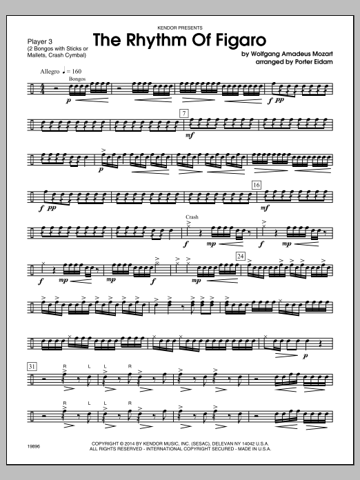 Rhythm Of Figaro, The - Aux. Perc. 2 (Percussion Ensemble) von Porter Eidam