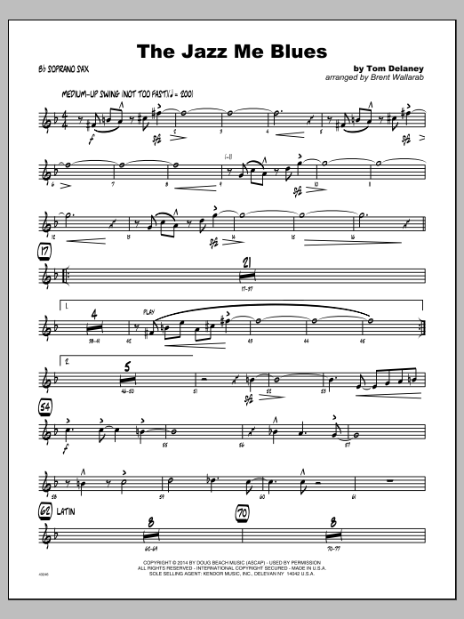 Jazz Me Blues, The - Bb Soprano Sax (Jazz Ensemble) von Wallarab