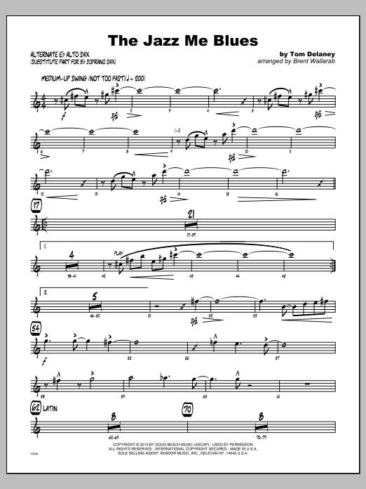 Jazz Me Blues, The - Eb Alto Sax (Jazz Ensemble) von Wallarab