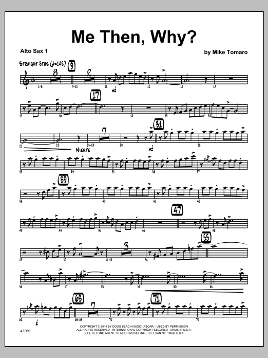 Me Then, Why? - 1st Eb Alto Saxophone (Jazz Ensemble) von Mike Tomaro