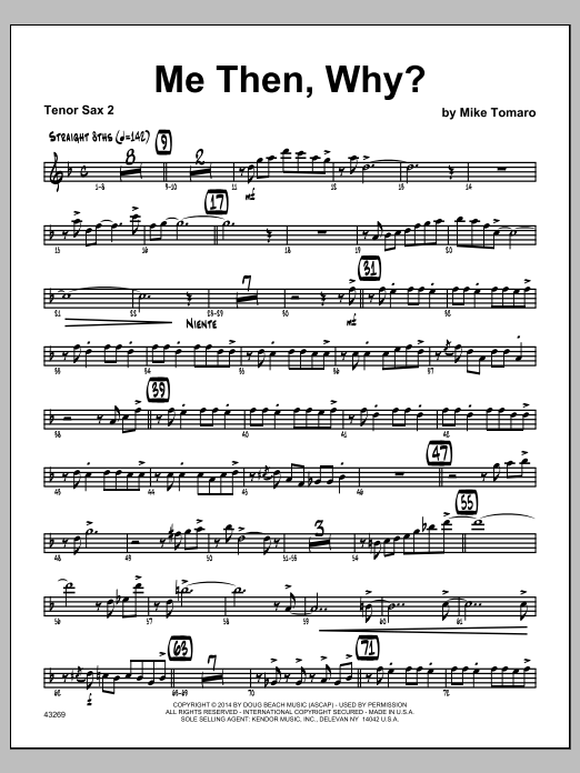 Me Then, Why? - 2nd Bb Tenor Saxophone (Jazz Ensemble) von Mike Tomaro