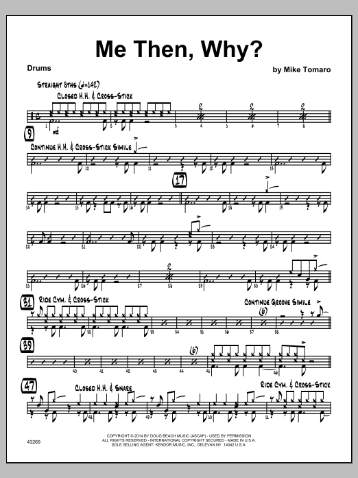 Me Then, Why? - Drums (Jazz Ensemble) von Mike Tomaro