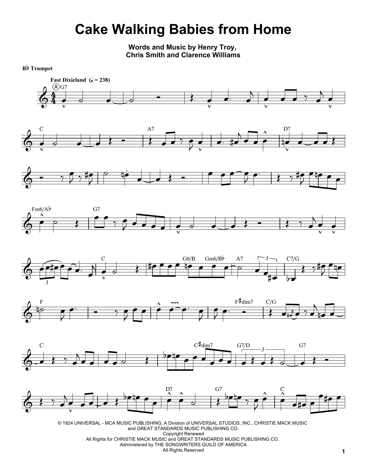 Cake Walking Babies From Home (Trumpet Transcription) von Louis Armstrong