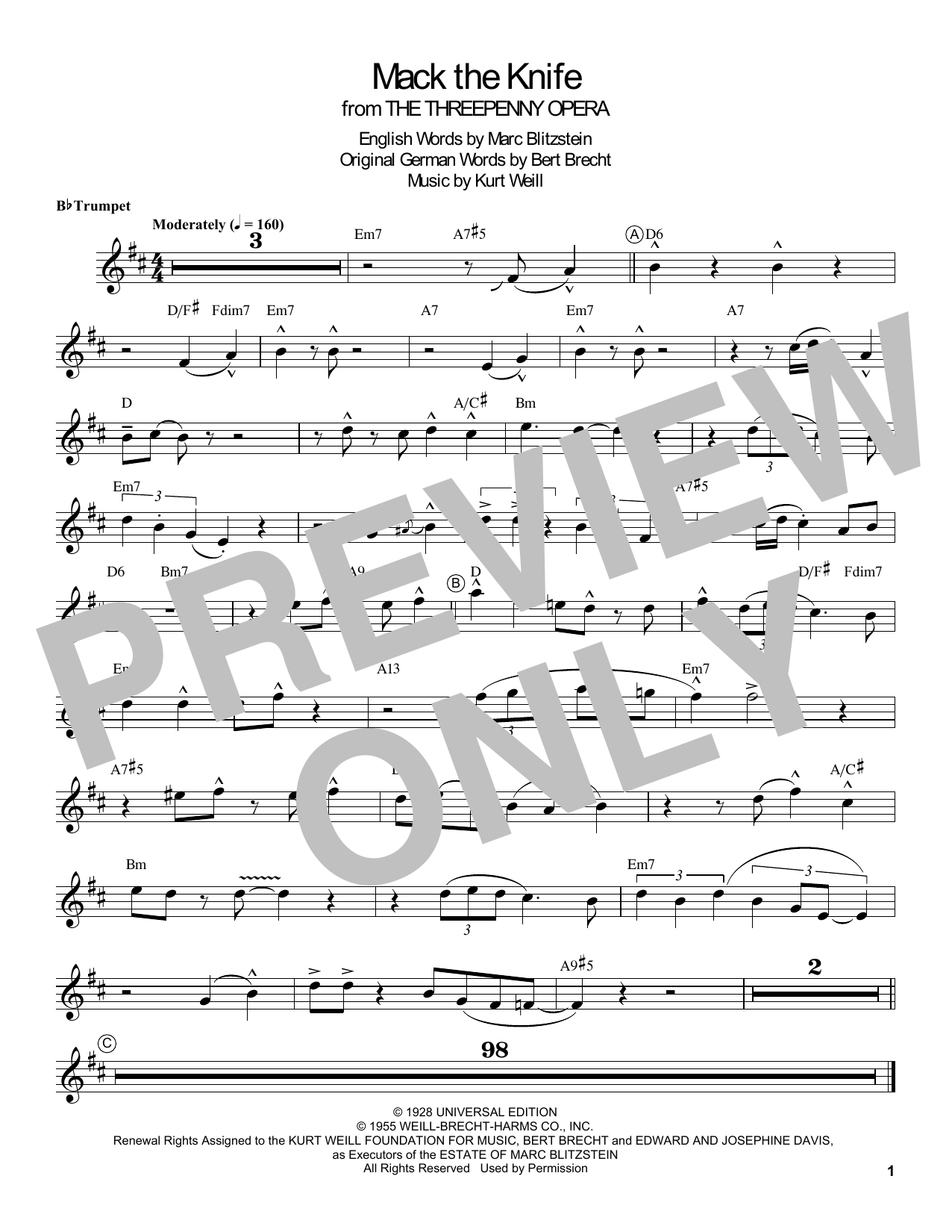 Mack The Knife (Trumpet Transcription) von Louis Armstrong