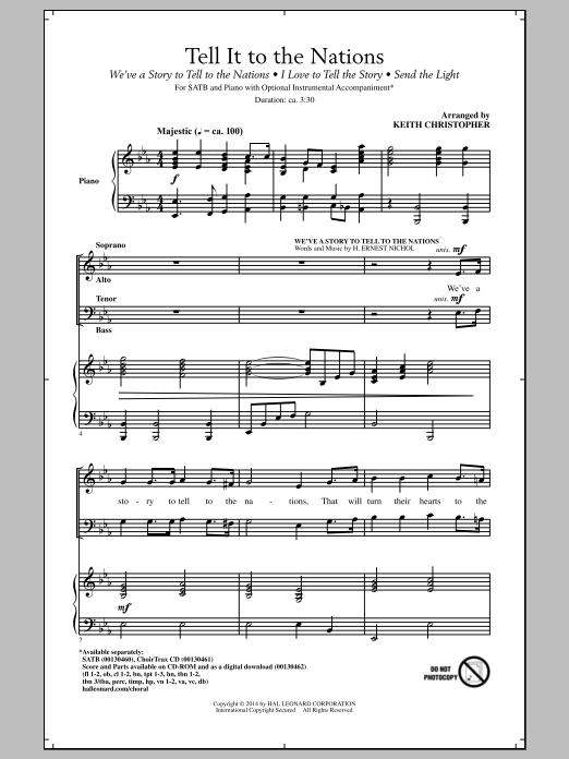 I Love To Tell The Story (SATB Choir) von Keith Christopher