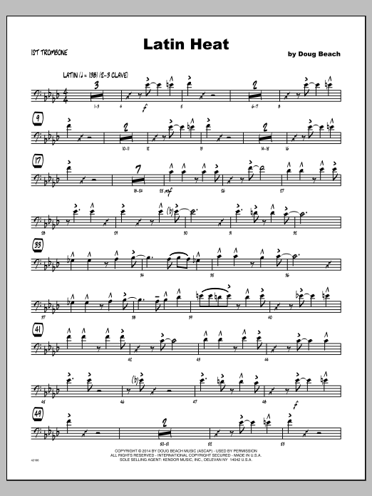 Latin Heat - 1st Trombone (Jazz Ensemble) von Doug Beach