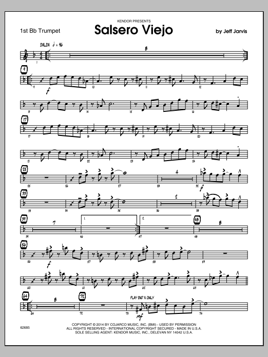 Salsero Viejo - 1st Bb Trumpet (Jazz Ensemble) von Jeff Jarvis