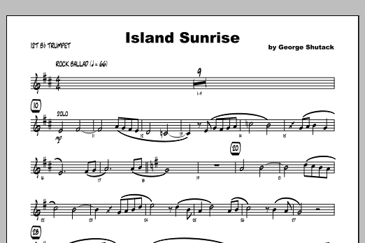 Island Sunrise - 1st Bb Trumpet (Jazz Ensemble) von George Shutack
