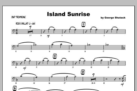 Island Sunrise - 2nd Trombone (Jazz Ensemble) von George Shutack