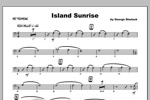 Island Sunrise - 3rd Trombone (Jazz Ensemble) von George Shutack