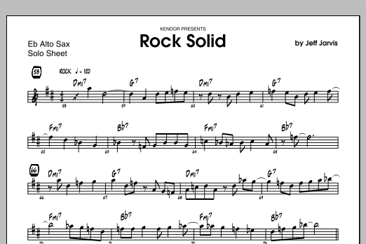 Rock Solid - Eb Solo Sheet (Jazz Ensemble) von Jeff Jarvis