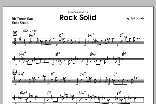 Rock Solid - Bb Solo Sheet (Jazz Ensemble) von Jeff Jarvis