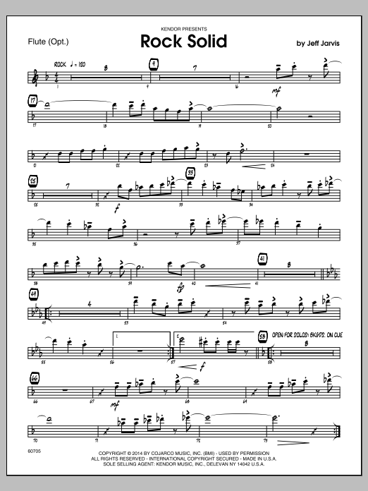 Rock Solid - Flute (Jazz Ensemble) von Jeff Jarvis
