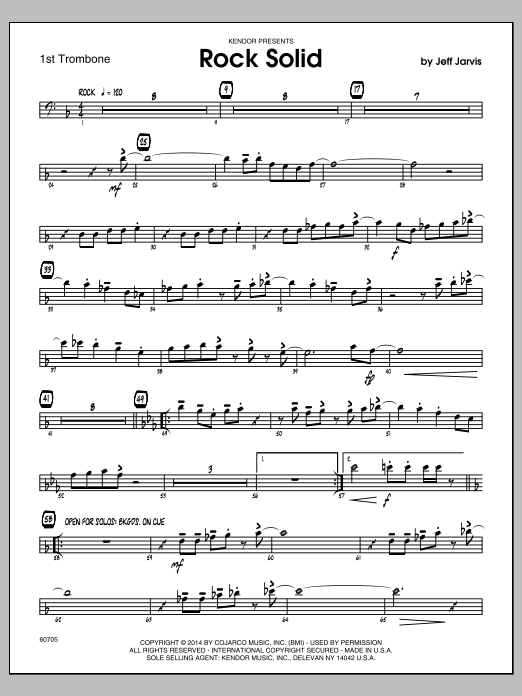 Rock Solid - 1st Trombone (Jazz Ensemble) von Jeff Jarvis