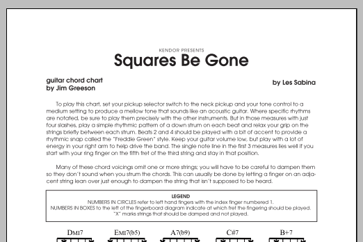 Squares Be Gone - Guitar (Jazz Ensemble) von Les Sabina