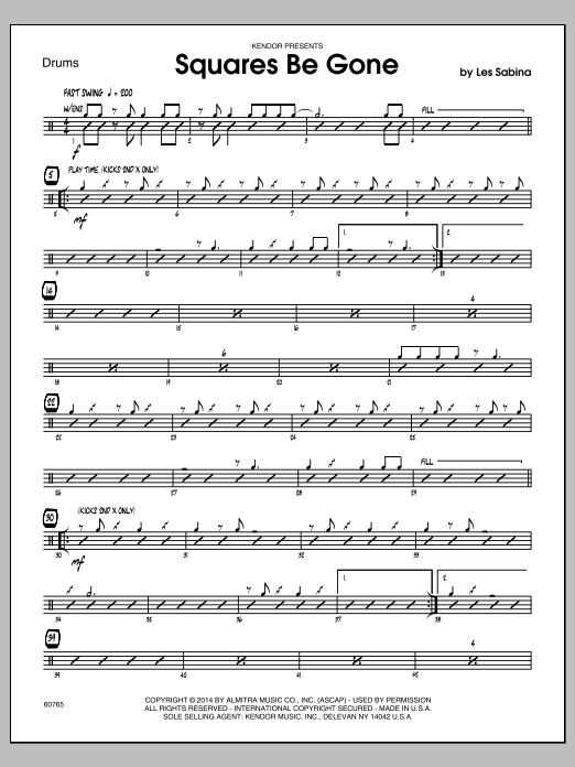 Squares Be Gone - Drums (Jazz Ensemble) von Les Sabina