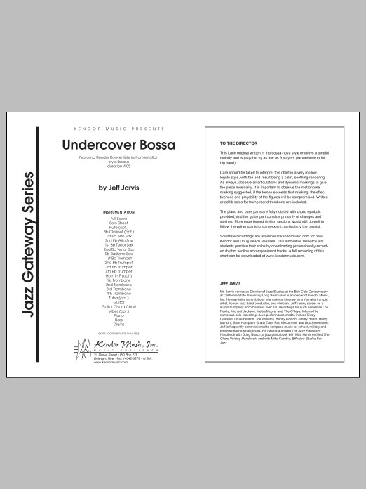 Undercover Bossa - Full Score (Jazz Ensemble) von Jeff Jarvis