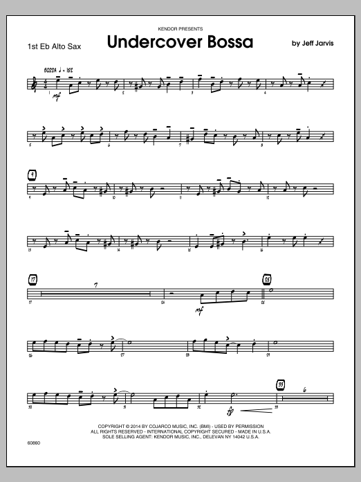 Undercover Bossa - 1st Eb Alto Saxophone (Jazz Ensemble) von Jeff Jarvis