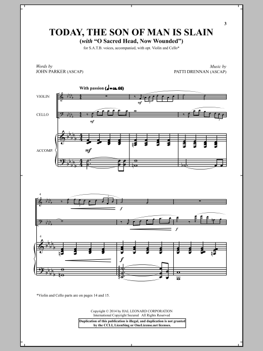 Today, The Son Of Man Is Slain (SATB Choir) von Patti Drennan