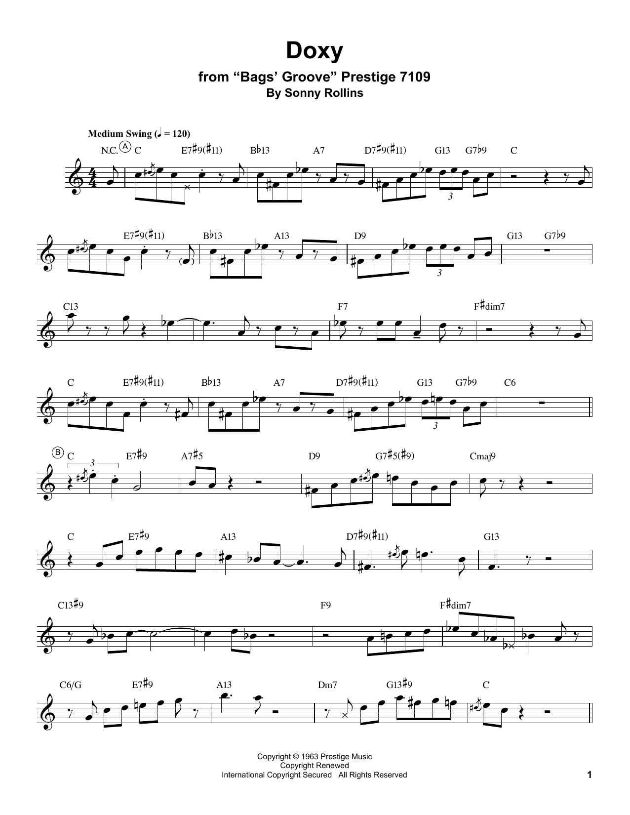 Doxy (Trumpet Transcription) von Miles Davis