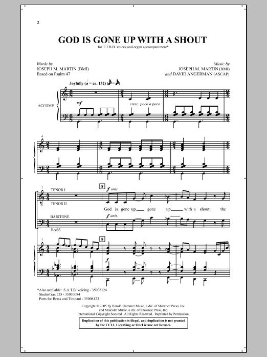 God Is Gone Up With A Shout (TTBB Choir) von Joseph M. Martin