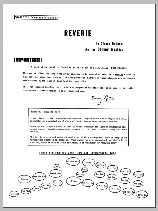 Reverie - Full Score (Jazz Ensemble) von Sammy Nestico