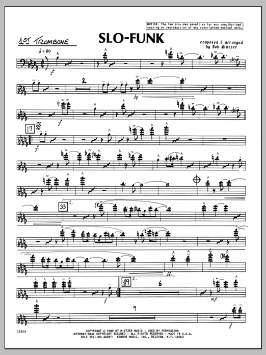Slo-Funk - 1st Trombone (Jazz Ensemble) von Bob Mintzer