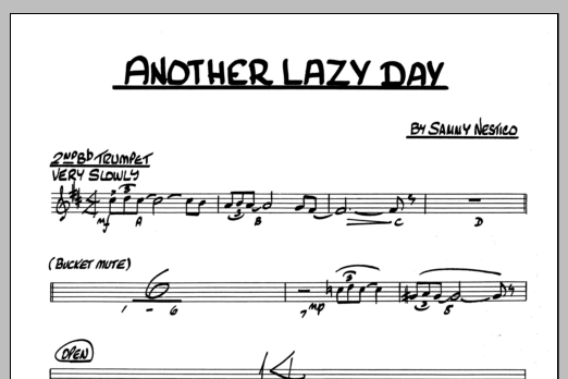 Another Lazy Day - 2nd Bb Trumpet (Jazz Ensemble) von Sammy Nestico