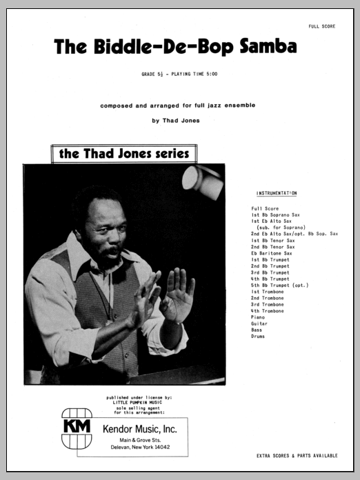 Biddle-De-Bop Samba, The - Full Score (Jazz Ensemble) von Thad Jones