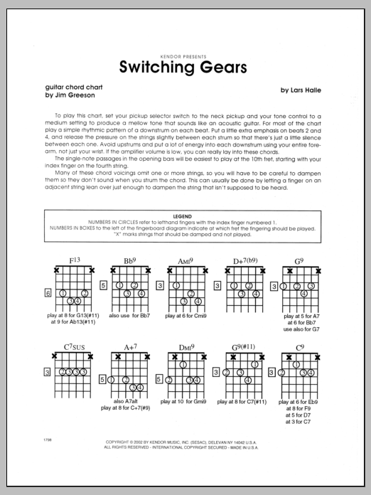 Switching Gears - Guitar (Jazz Ensemble) von Lars Halle